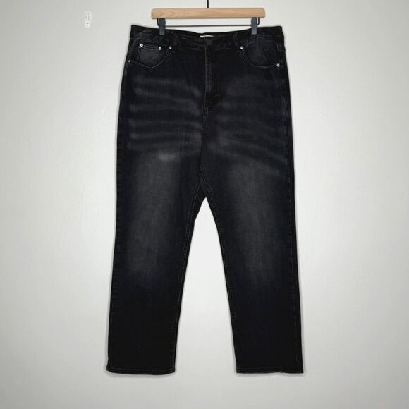 Simply Be Denim Womens‎ Jeans 16R Black Wash Bootcut Straight Stretch - Picture 1 of 9